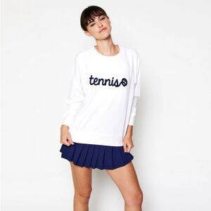 Ame & Lulu White Women's Love All Sweatshirt Tennis